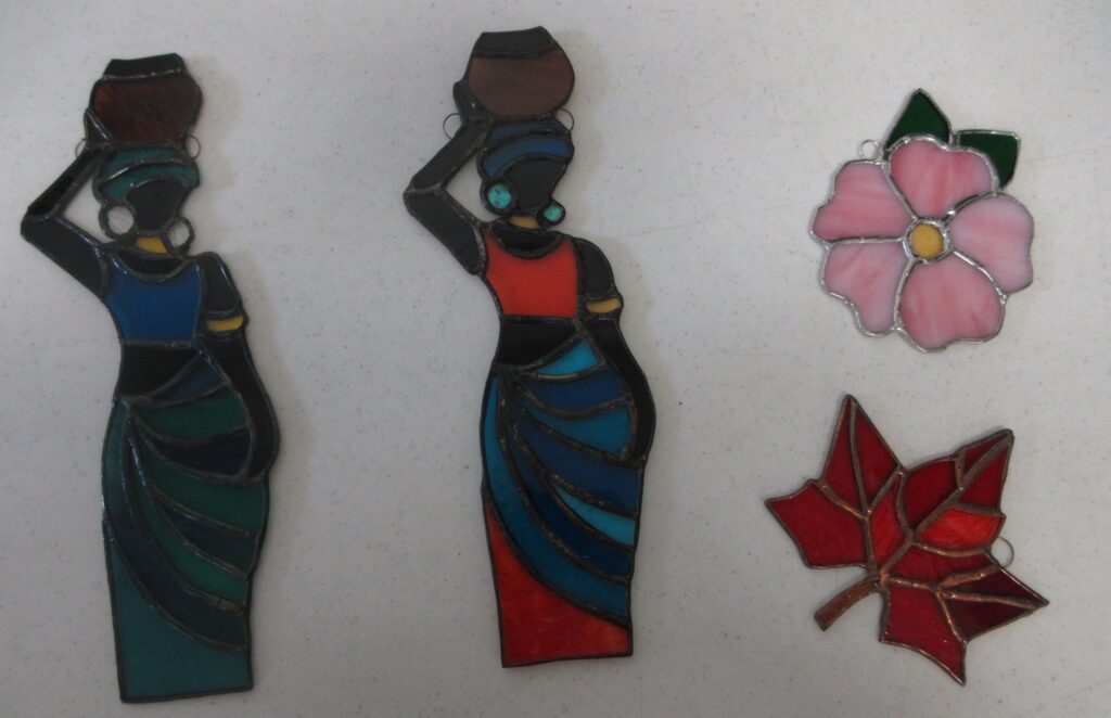stained glass, African, ornament